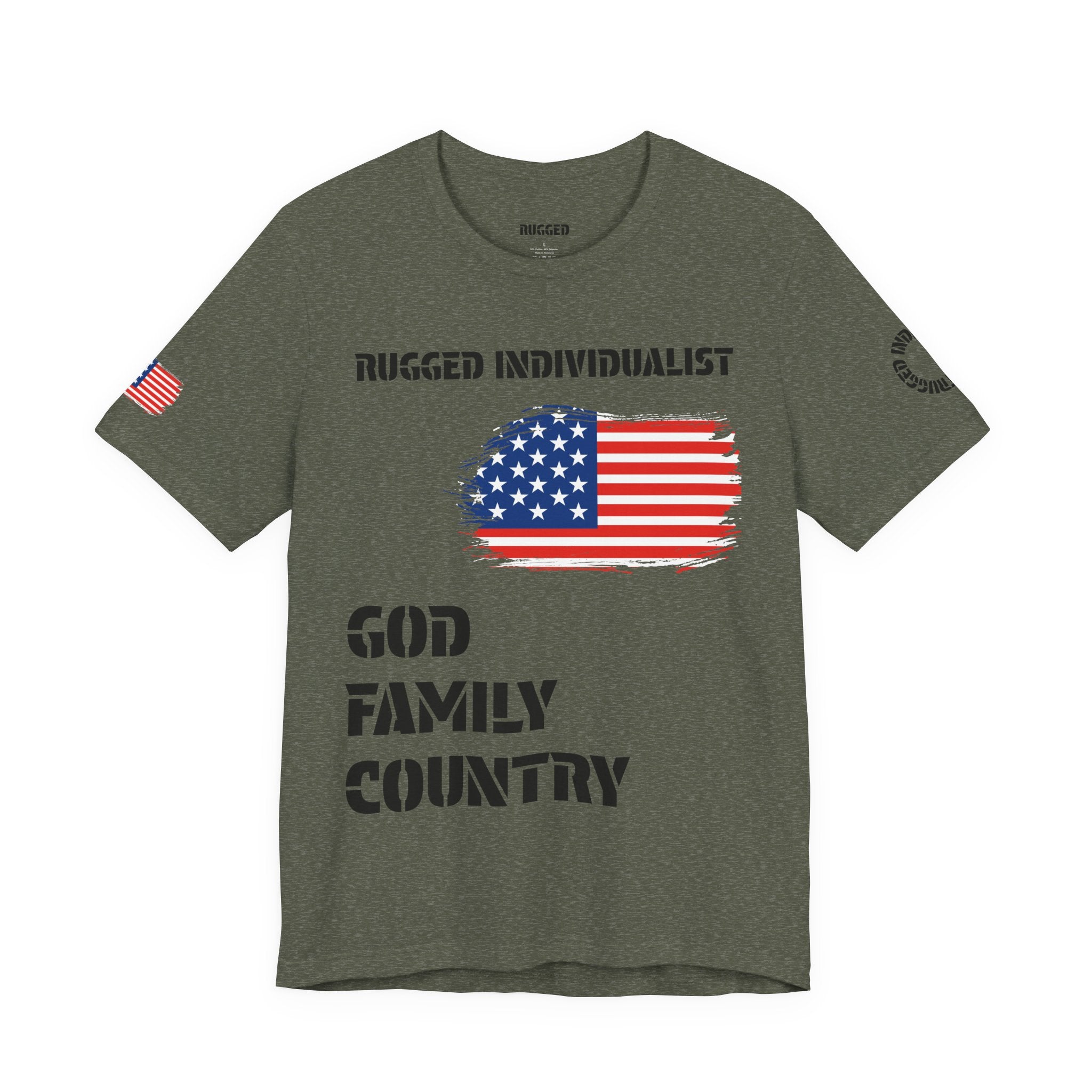 Rugged Individualist USA Tee | God, Family, Country