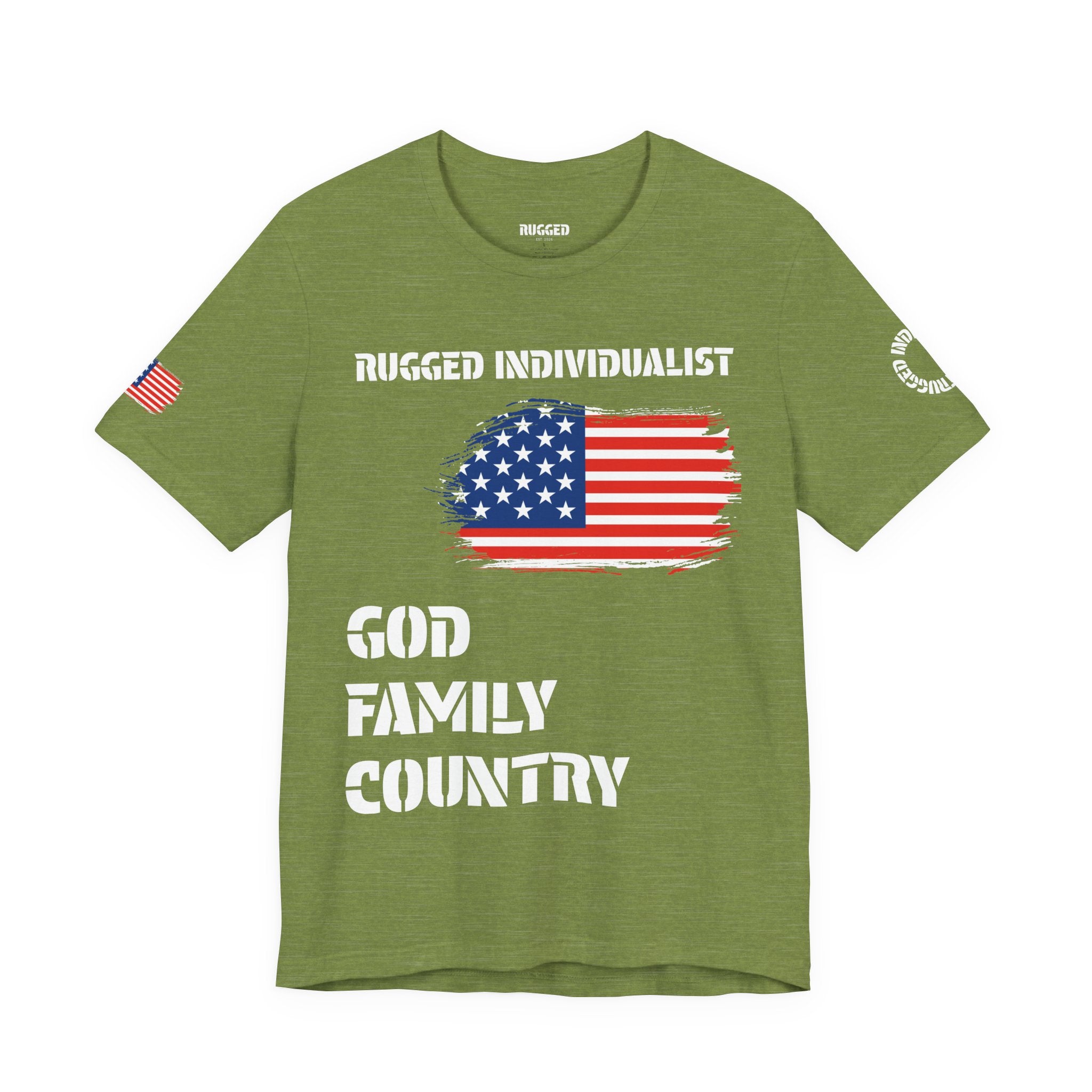 Rugged Individualist USA Tee | God, Family, Country