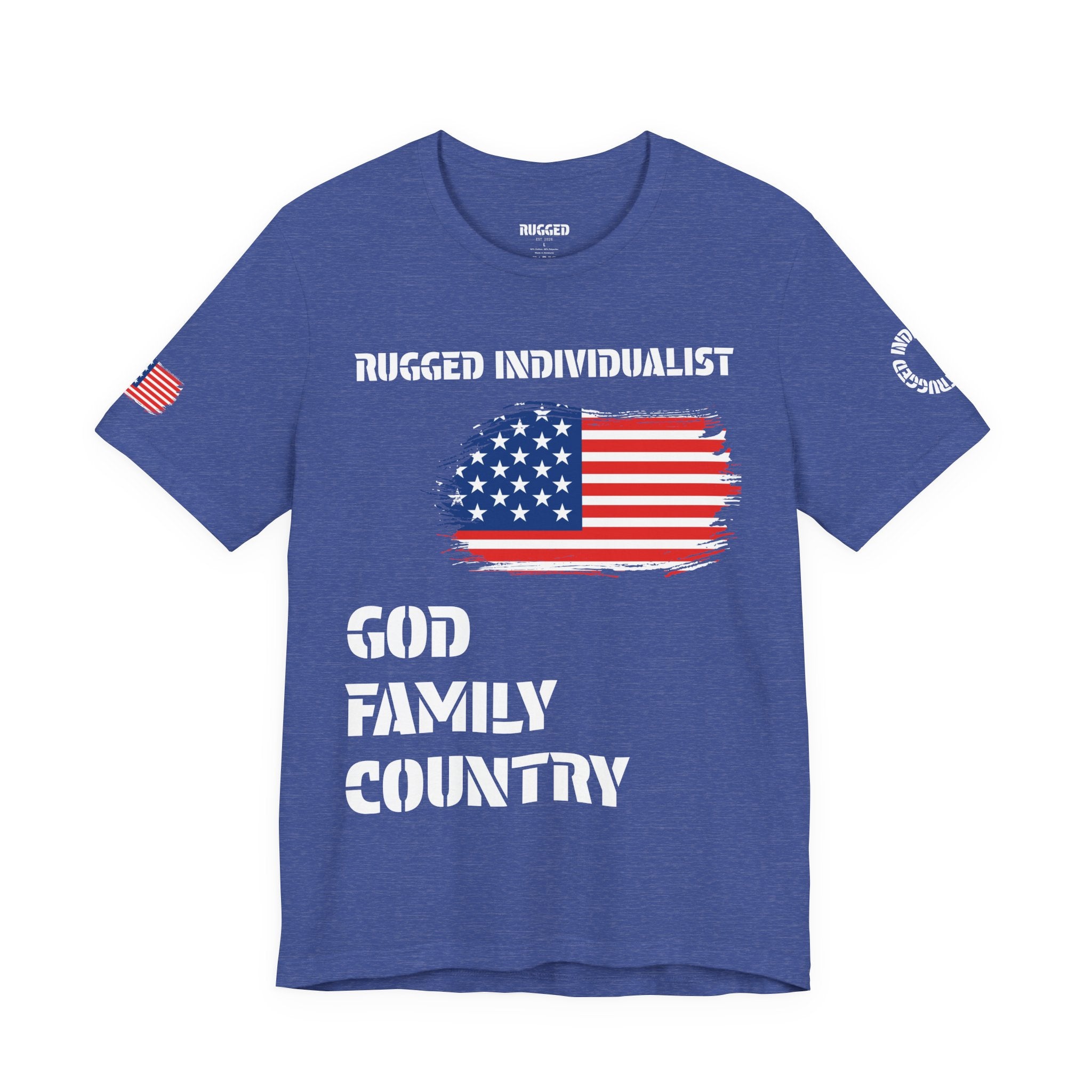 Rugged Individualist USA Tee | God, Family, Country