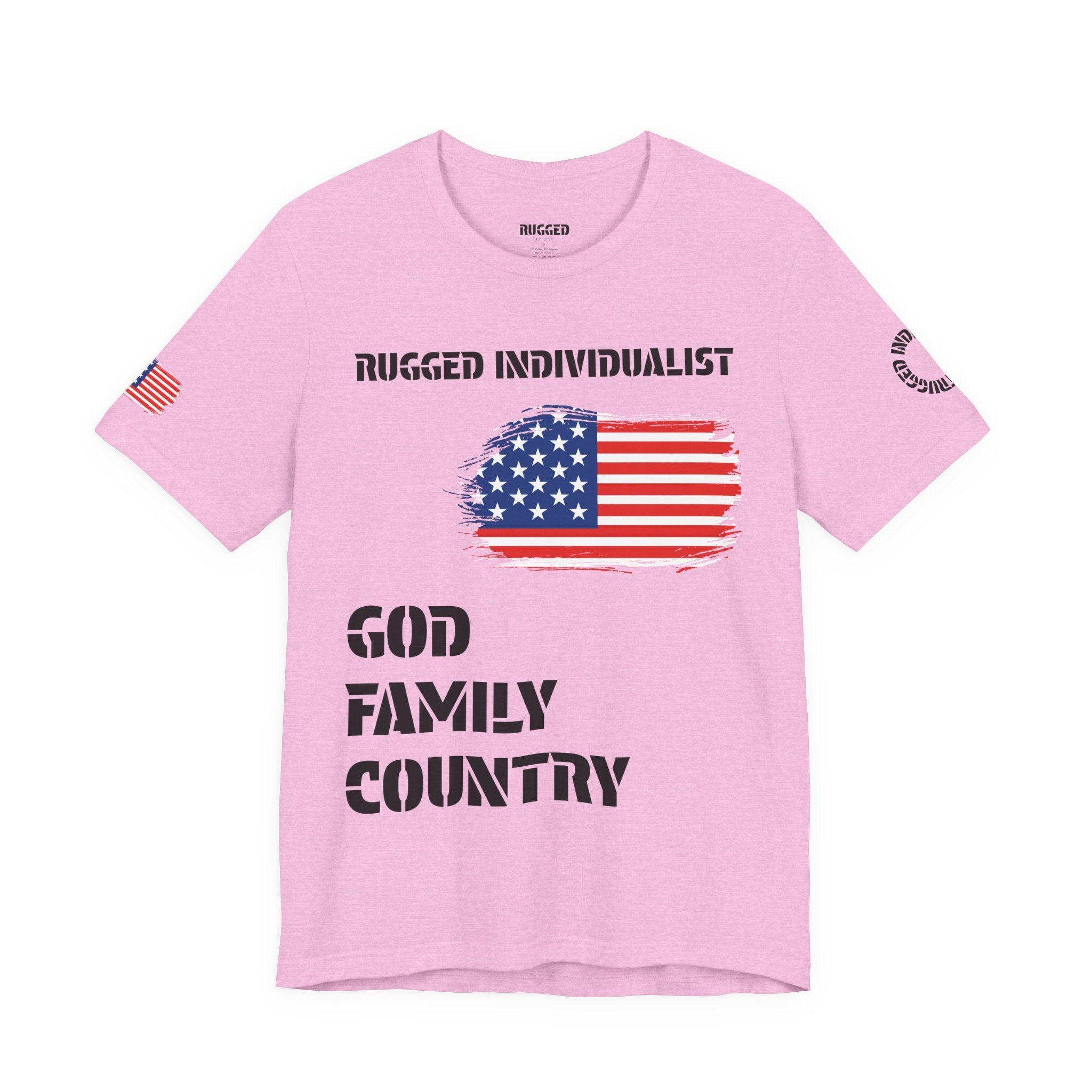 Rugged Individualist USA Tee | God, Family, Country