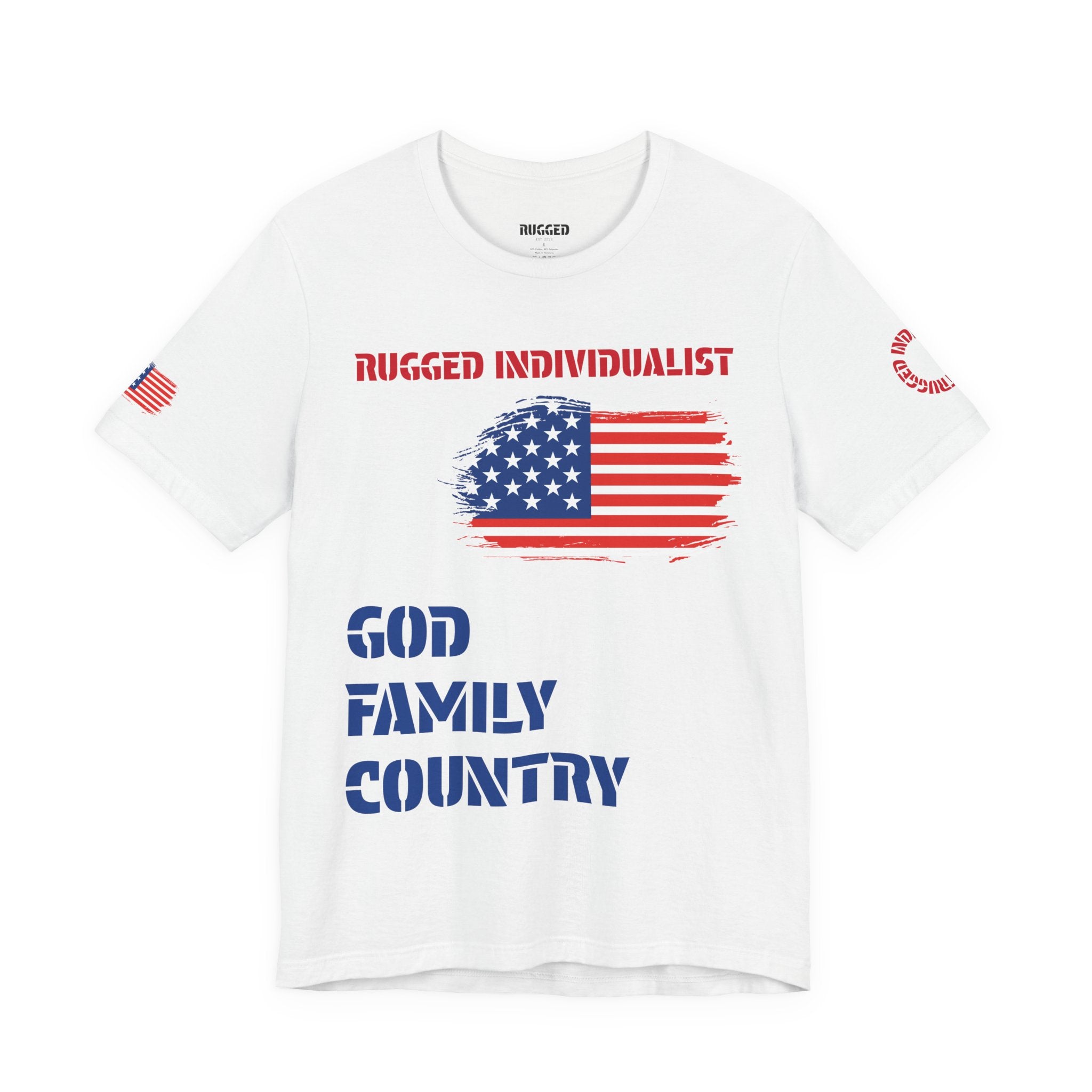 Rugged Individualist USA Tee | God, Family, Country