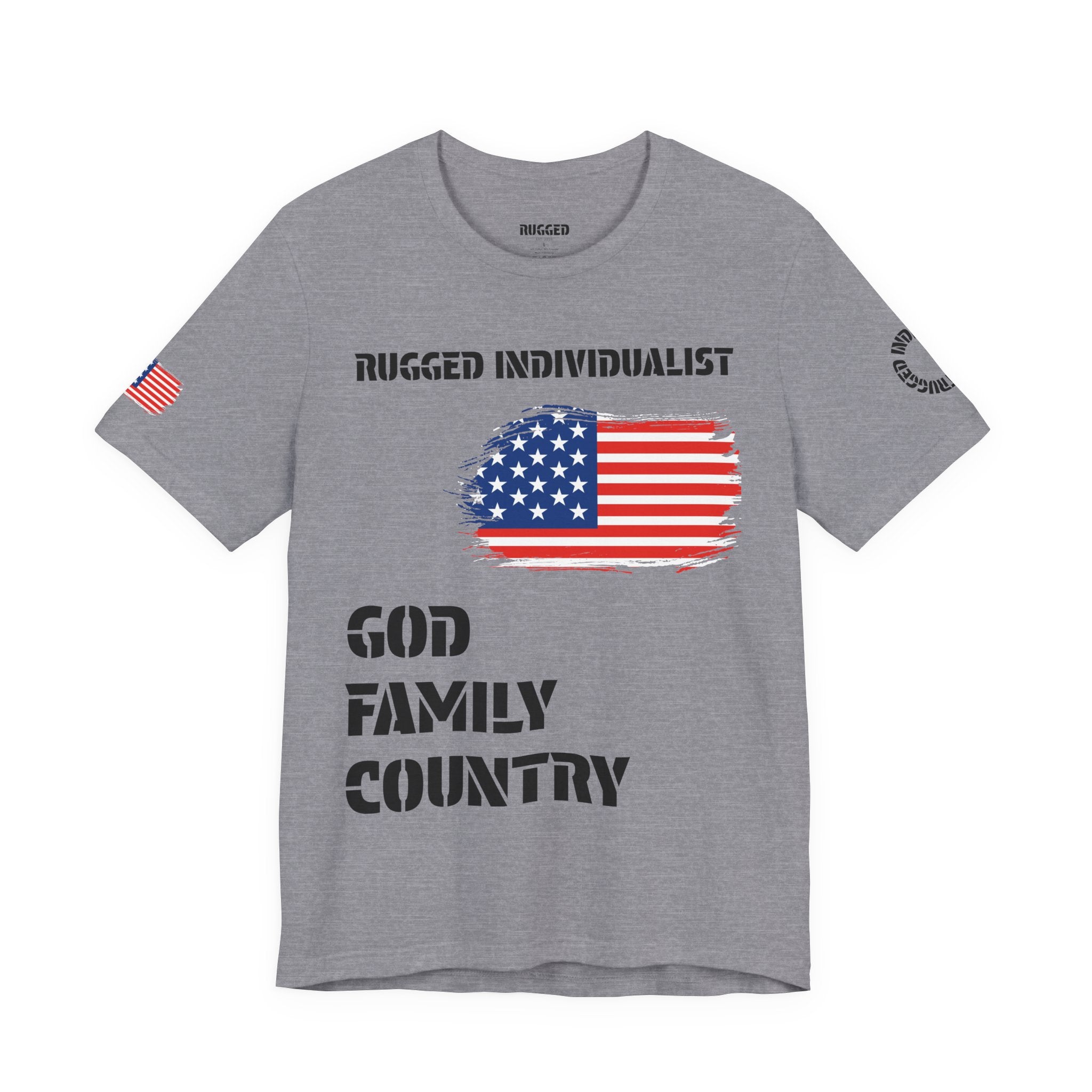 Rugged Individualist USA Tee | God, Family, Country