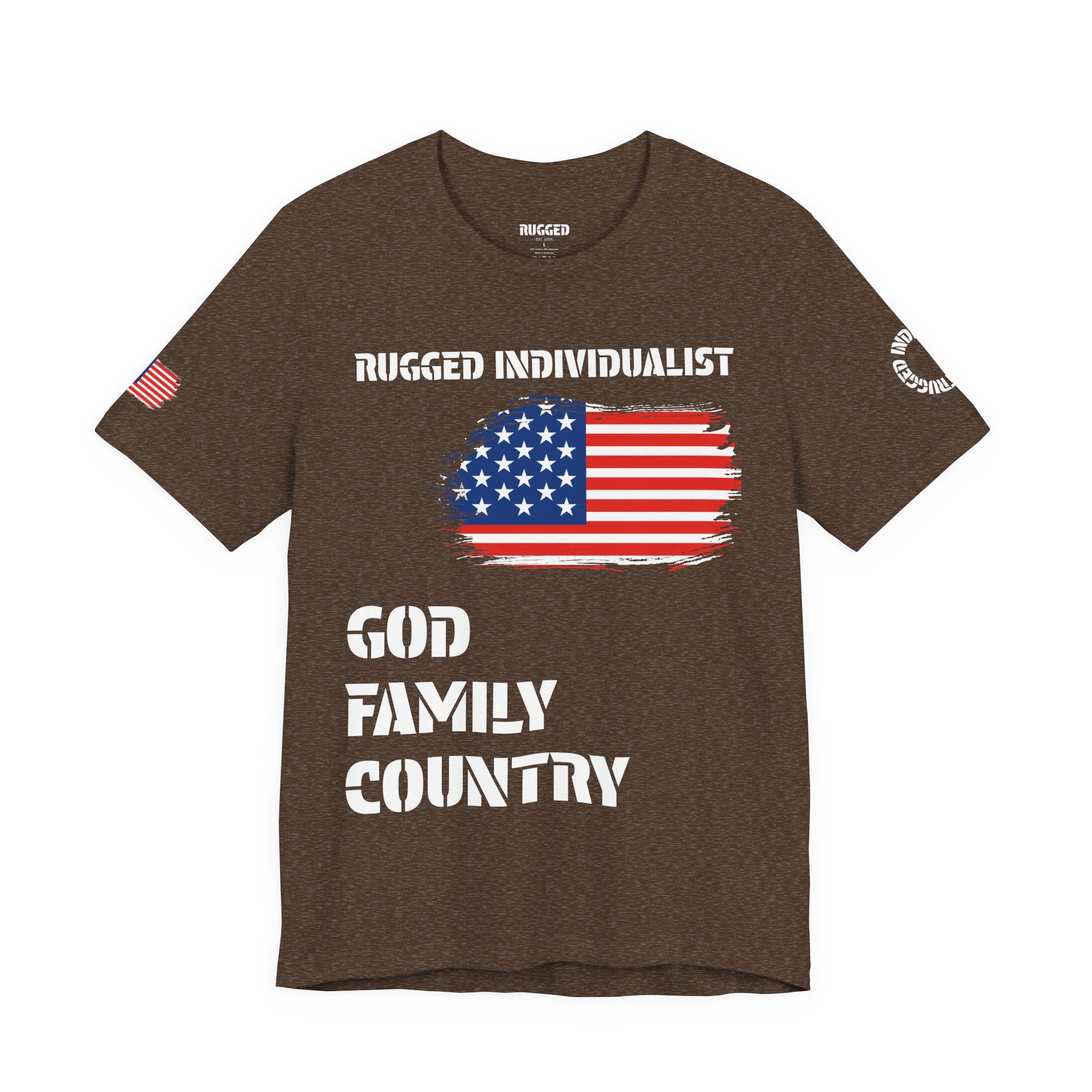Rugged Individualist USA Tee | God, Family, Country